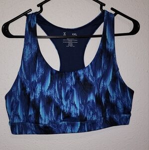 Xersion Blue Patterned Sports Bra